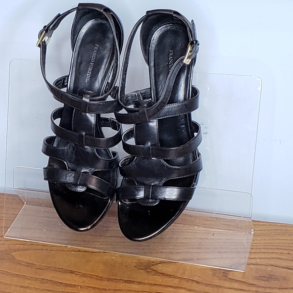 4" Leather Heeled sandals Franco Fortini size 9 EUC - Picture 4 of 10